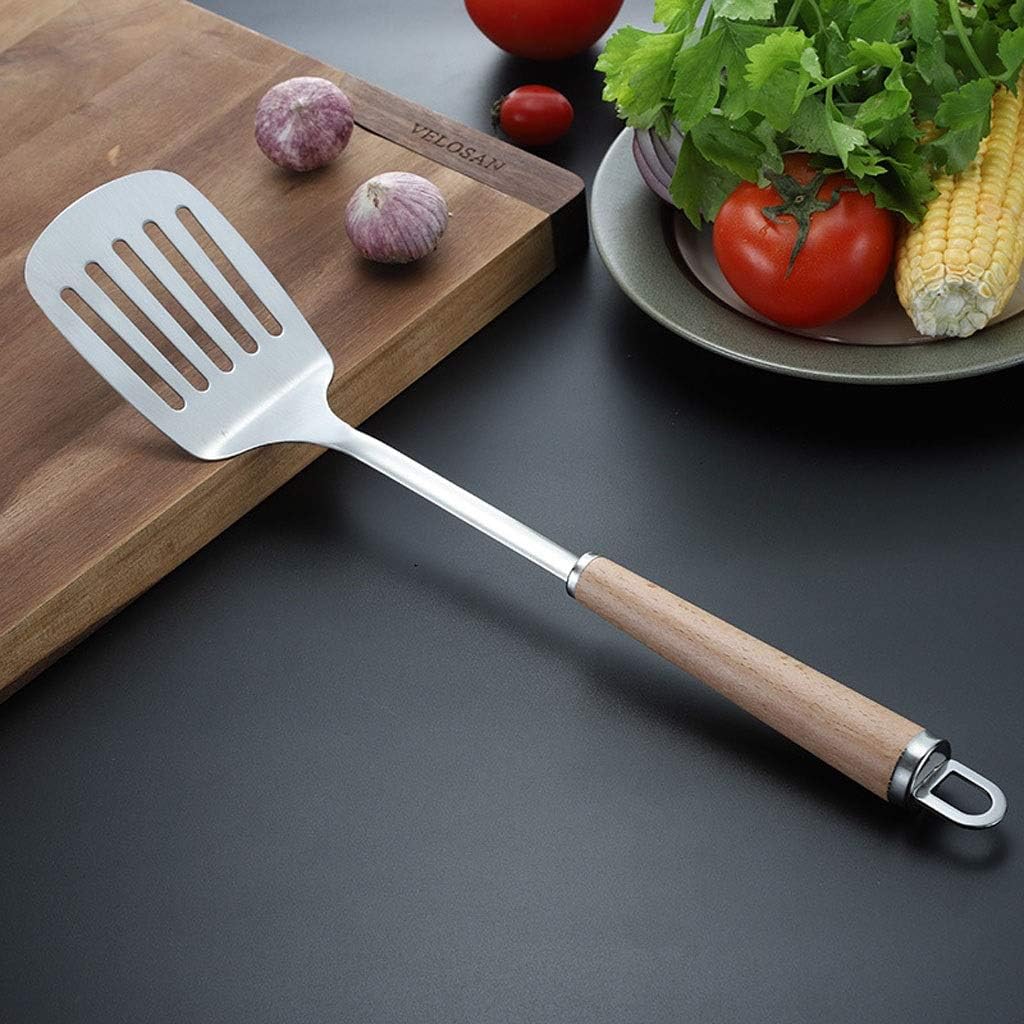 304 Stainless Steel Cooking Utensils Set Spatula Spoon Soup Shovel Wooden Handle Cooking Tools Kitchen Tools Set 4pcs