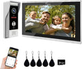 Wired Smart Video Apartments Intercom System,10 Inch Monitors with 1080P Doorbell Camera,3-in-1 Unlocking,TUYA WiFi Door Phone Kits, Ideal for Villas & Homes (1 doorbell + 1 Monitor)