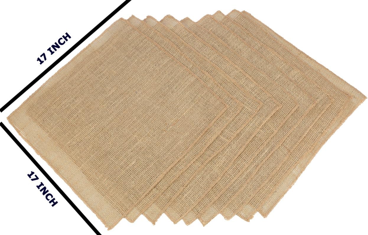 MDS Pack of 200 Wedding Burlap Table Napkin 12X12 Inch Square 100% Natural Jute Dinner Napkins, Rustic Farmhouse Boho Country Vintage Burlap Napkin for Weddings Party Table Decorations - Natural