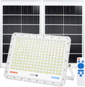 TINSUM 500W Solar Led Flood Lights Outdoor, 28000 Lumens Solar Security Street Lights Dusk to Dawn 1920LED with Remote White Led for Parking Lot,Stadium,Yard,Swimming Pool, Pathway,Flag Pole,Driveway