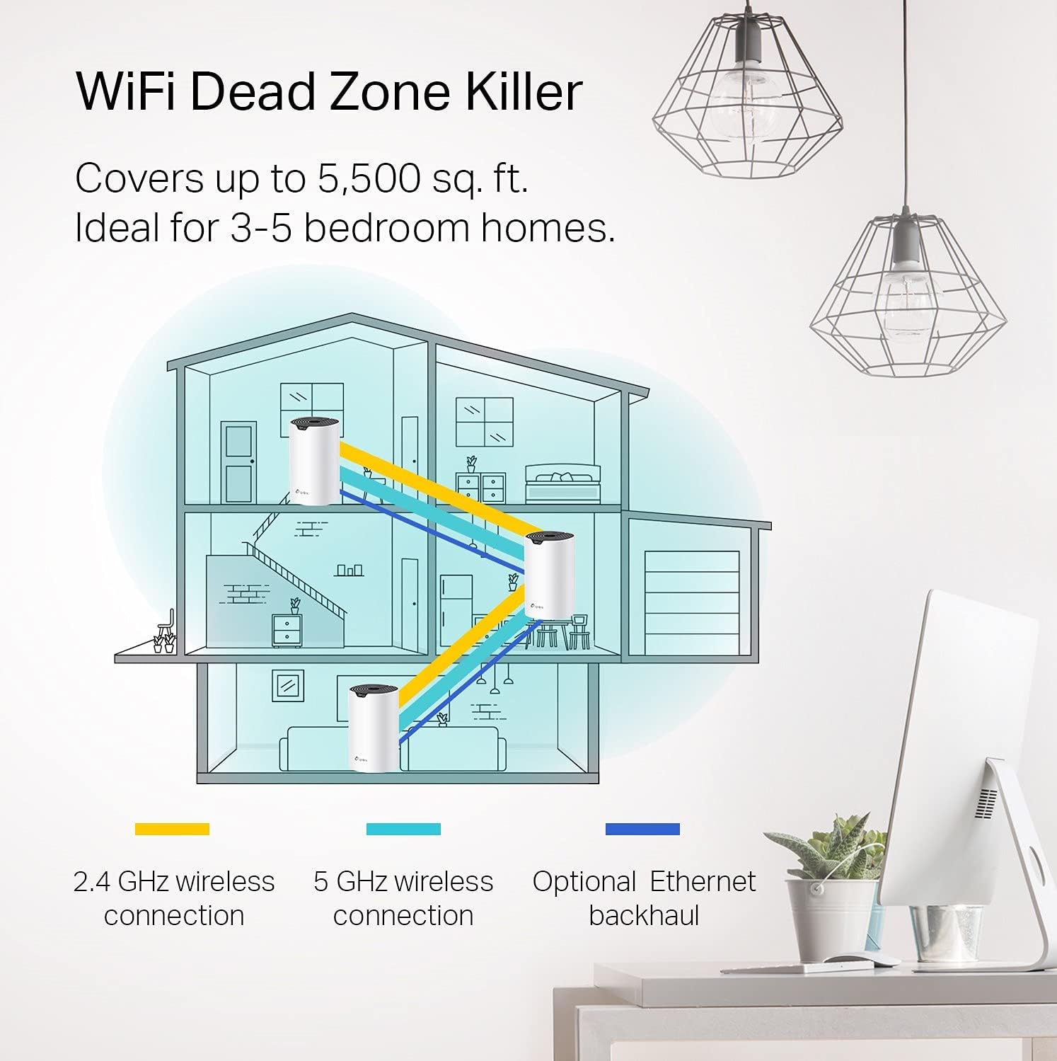 TP-Link Deco Mesh AC1900 WiFi System (Deco S4) – Up to 5,500 Sq.ft. Coverage, Replaces WiFi Router and Extender, Gigabit Ports, Compatible with Alexa, 12-Pack