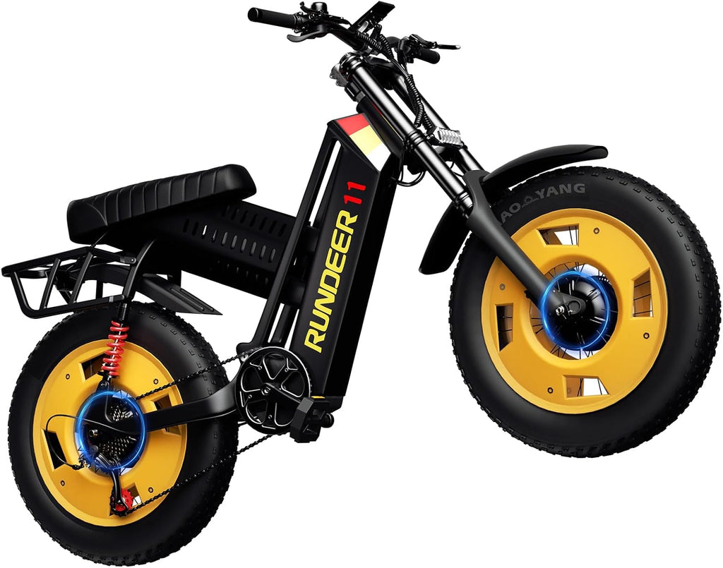 Electric Bike for Adults, 2000/2500/3000W Peak Motor, 32/35 MPH 40-100 Miles 100/200 N·m Fat Tire Ebike with 48V 20Ah Battery, 20' Electric Dirt Bike, Hydraulic Suspension and 3-Year Support