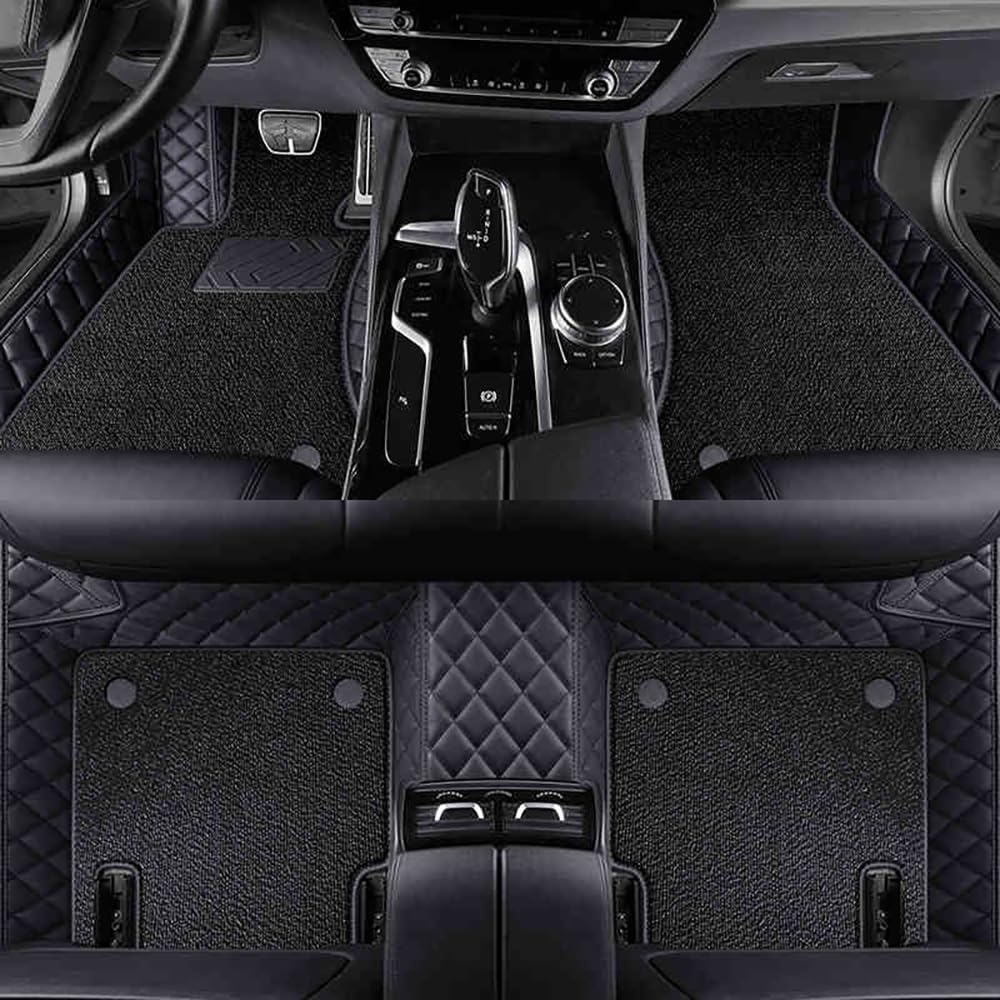 Car Floor Mats for Nautilus 2024 2025 Custom Full Coverage Double Layer Protective Carpet Mat Foot Pads Accessories,BlueNO.289(Black)