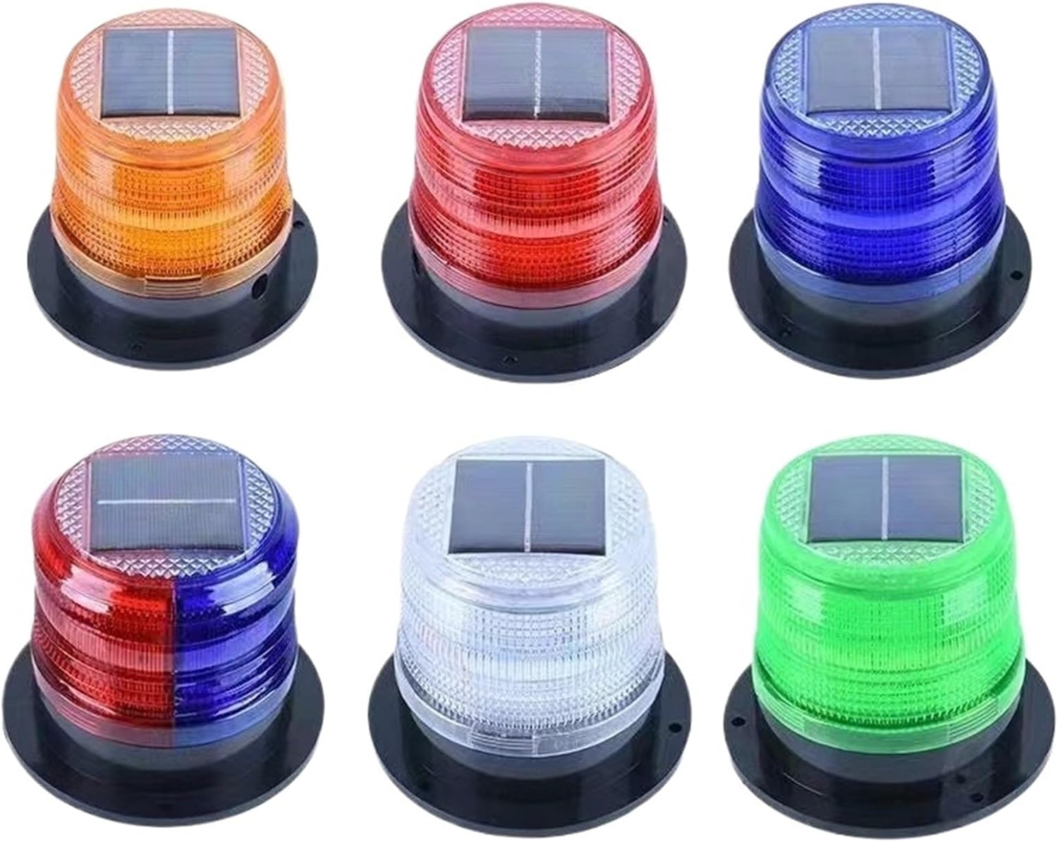 1pc Solar Power Warning Flash Beacon Light Sensor Emergency LED Lamp Car Rotating Traffice Safety Light Magnet Ceiling(Green)