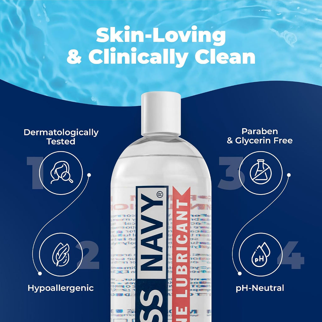 Swiss Navy Premium Silicone Based Lubricant - 32 oz - Personal Lube for Men, Women & Couples - Condom, Latex Safe - Hypoallergenic - Unscented