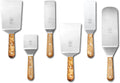 DUE BUOI | Set of 6 Stainless Steel Spatulas - Olive Wood Handle