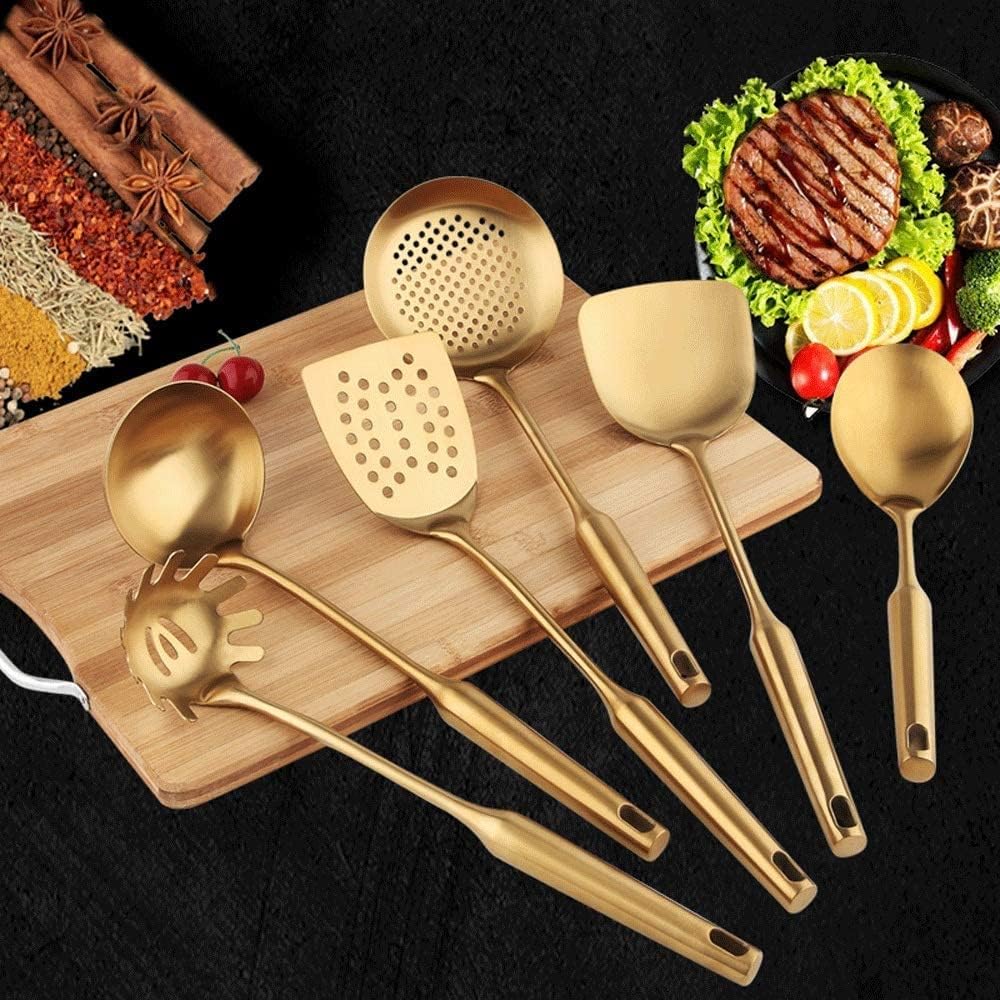 Kitchen Utensils Set, Cooking Utensils Set Stainless Steel Cooking Shovels Turner Ladle Spoon Colander Filter Tools Kitchen Utensils Set Home Restaurant Accessories