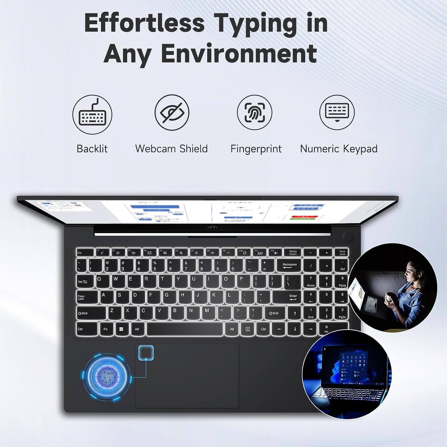 NIMO 17.3' FHD IPS Laptop, Intel Core i3-1215U (Beats i5-1135G7 Class), 32GB RAM, 1TB SSD, Windows 11 Home, Wi-Fi 6, Backlit Keyboard, Fingerprint, USB-C 65W Fast Charge, Bluetooth 5.2, 180° View