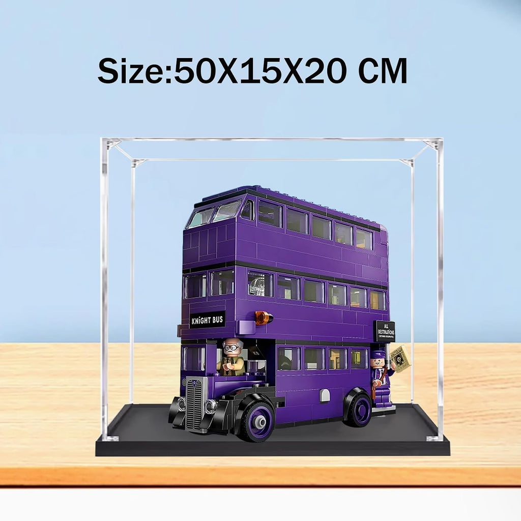 Acrylic Display Case for Lego 76446 Knight Bus Building Set– Dustproof Display Box & Showcase,, Display Box Compatible with Lego 76446 -Only Display case (3mm)
