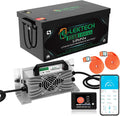 48V 100Ah Golf Cart LiFePO4 Lithium Battery Built-in 200A BMS, Up to 10000 Deep Cycle, Low Temperature Cut Off Lithium Battery, Perfect for Golf Cart, RV, Solar, Marine