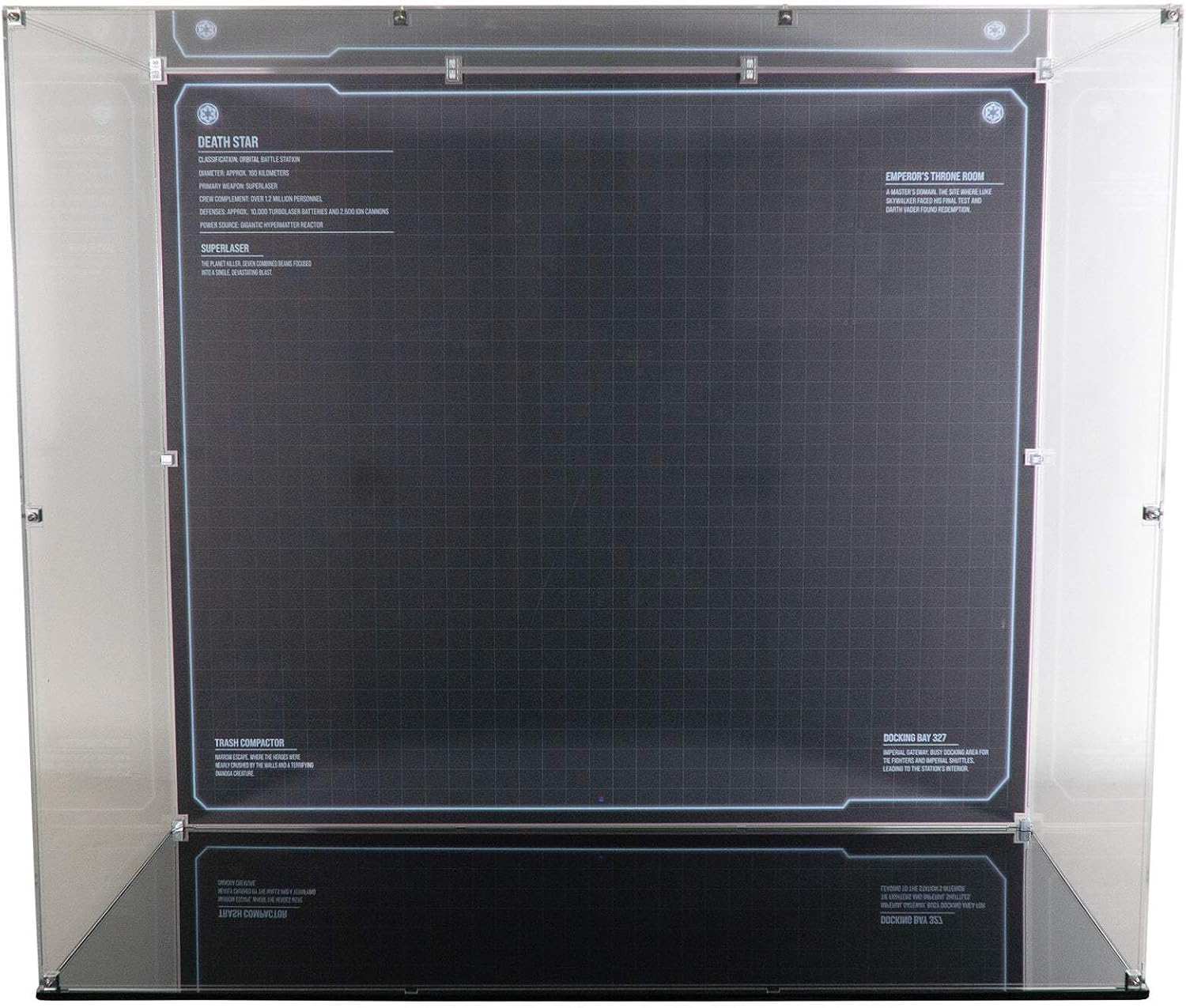 Display Case Compatible with LEGO Set 75419 Death Star UCS – Clear Acrylic Dustproof Showcase for Star Wars Enthusiasts - Set NOT Included