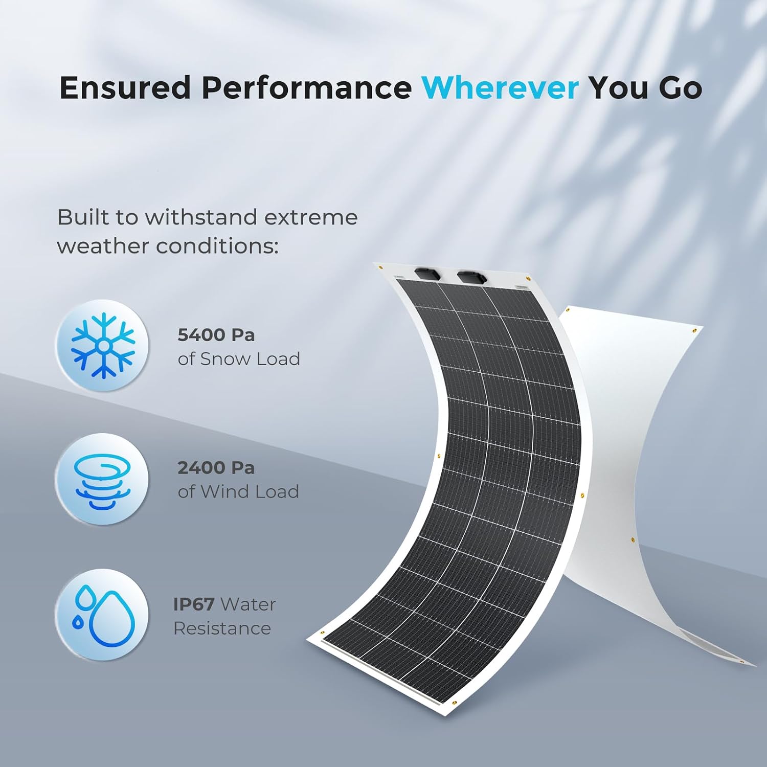 Renogy Flexible Solar Panel 100 Watt, 240° Ultra Flexible 100W Solar Panel 12 Volt for Marine RV Cabin Van Car Uneven Surfaces Off-Grid Essentials