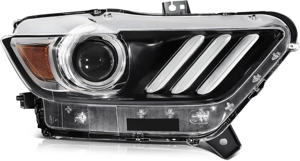 Headlight Fit 2015-2020 for Mustang Black Housing Amber Reflector Right Headlight Assembly FR3Z13008K