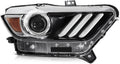 Headlight Fit 2015-2020 for Mustang Black Housing Amber Reflector Right Headlight Assembly FR3Z13008K