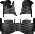 Custom Car Leather Floor Mats for KIA Optima 2005, Waterproof Non Slip Full Coverage Floor Liners All Weather Protection Floor Mats Carpet Pads Interior Accessories,B/Black Beige
