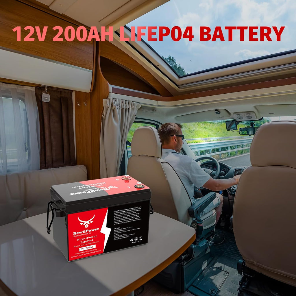 12V 200Ah Lithium LiFePO4 Battery, 150A BMS Grade A Cells Deep Cycle Rechargeable Battery,10000+ Cycles,Perfect for RV,Home Storage,Solar Power System,Camping (12V 200Ah)