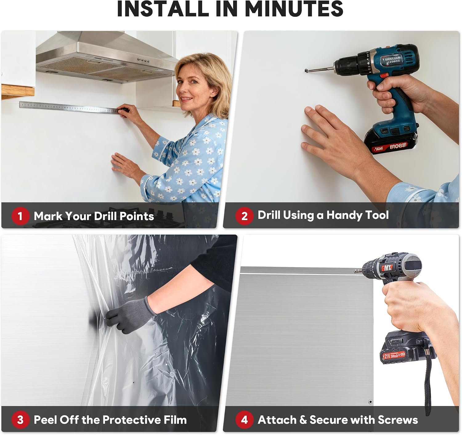Wilprep Stainless Steel Stove Backsplash, 36'x24' Range Hood Backsplash with Storage Shelf Magnetic Knife Rack, Range Backsplash with Predrilled Holes, Stainless Steel Backsplash for Stove Range Hood