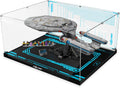 Lighted Display Case for Lego 10356 Star Trek U.S.S. Enterprise, Dustproof Acrylic Showcase with Dimmable Led Light & 360° Clear View - Collector's Edition Stand for Building Sets, Gift for Fans