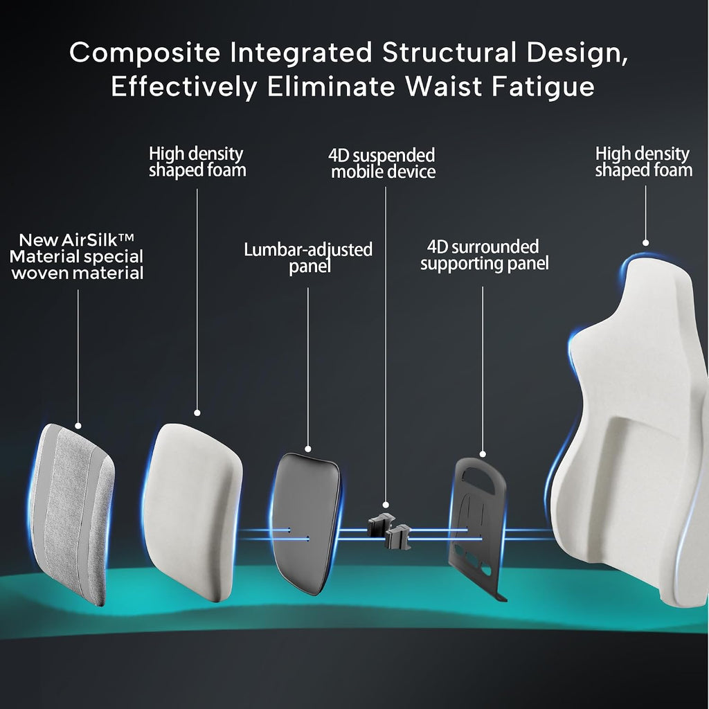 EUREKA ERGONOMIC Gaming Chair GC08, Computer Gamer Chair with Lumbar Support, Ergonomic Gamer Chairs with 4.3in Thicken Seat Cushion, Racing Style Gaming Chairs for Adults, Grey