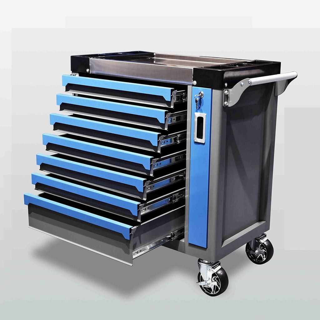 Rolling Tool Cart on Wheels Tool Chest with 7 Drawers, Rolling Tool Cabinet with Wheels, Toolbox with Independent Self-Locking Anti-Tip System, For Warehouse&workshop Rolling Tool Box Organizer