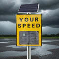 Radar Speed Sign - Integrated Solar Power, Radar Speed Display Sign, for Highways, Speed-Limited Roads with Remote Control and Accessories