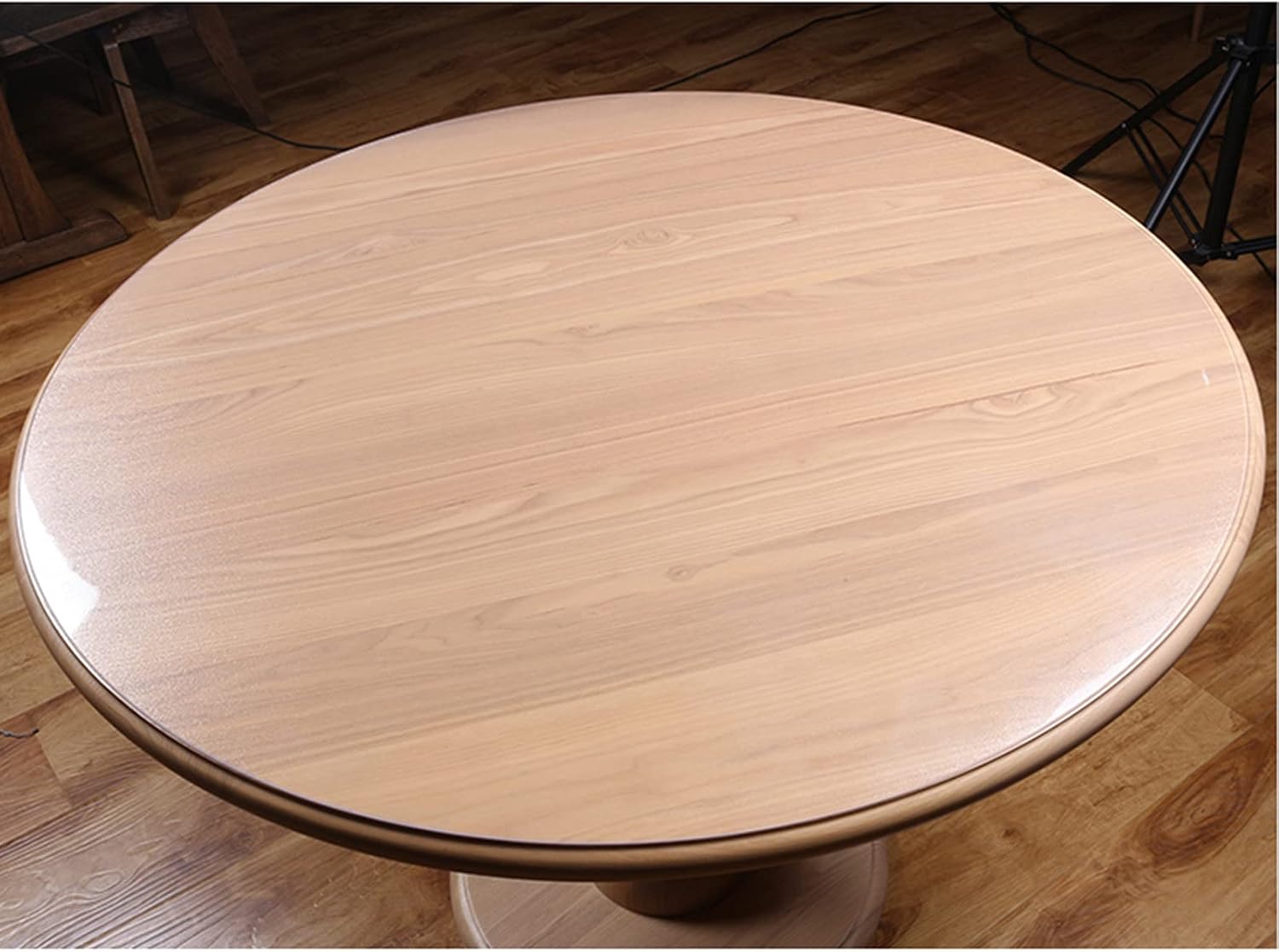 Matte Transparent Tablecloth,3mm Round PVC Table Mat,Table Protection Film,Waterproof Table Cover,for Dining Room Coffee Table Pad Furniture Rugs,φ140cm/55in