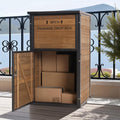 Large Package Delivery Boxes for Outside,Strong Metal Frame Large Parcel Drop Box with Combination Lockable, Secure Anti Theft Package Delivery Box for Porch Curbside