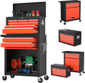 8-Drawers Large Tool Chest, Detachable Top Tool Box, Locking Mechanical tool box with wheels, Large Rolling Tool Box Organizer for Garage, Workshop, Home Crafts