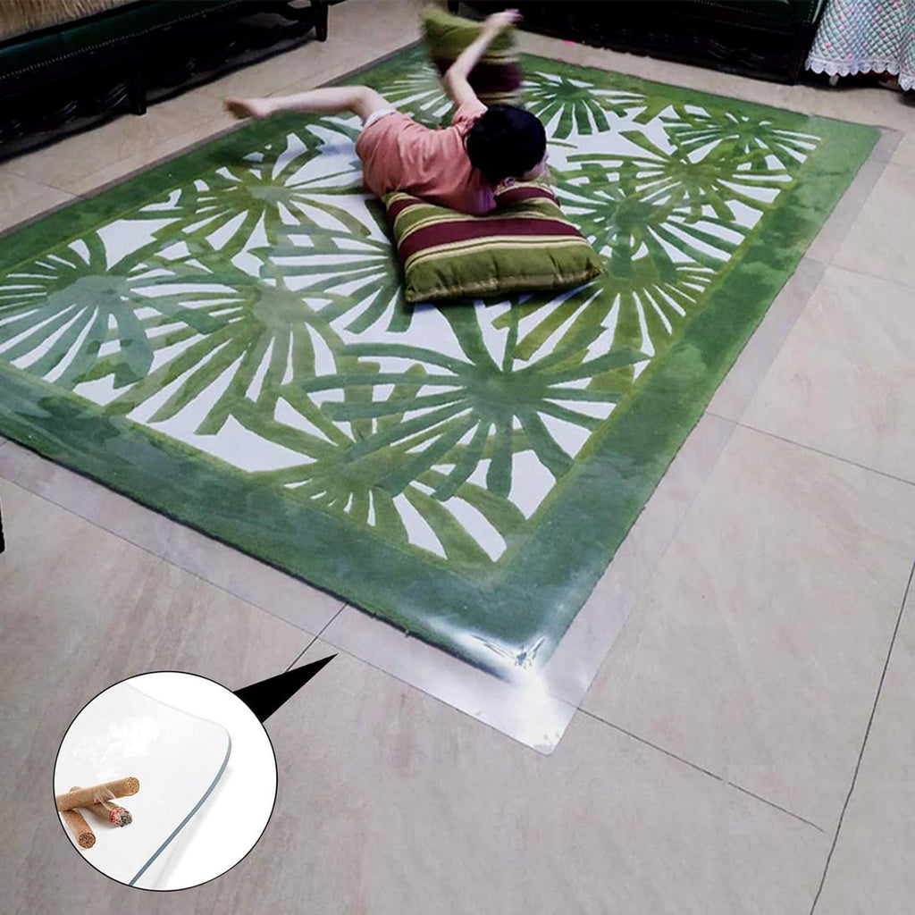 Clear PVC Furniture Protectors Waterproof PVC Table Pad 3 Thicknesses Tablecloth for Hardwood Surface Kitchen Carpet Tiles Dresser Desk Covers, Custom Size
