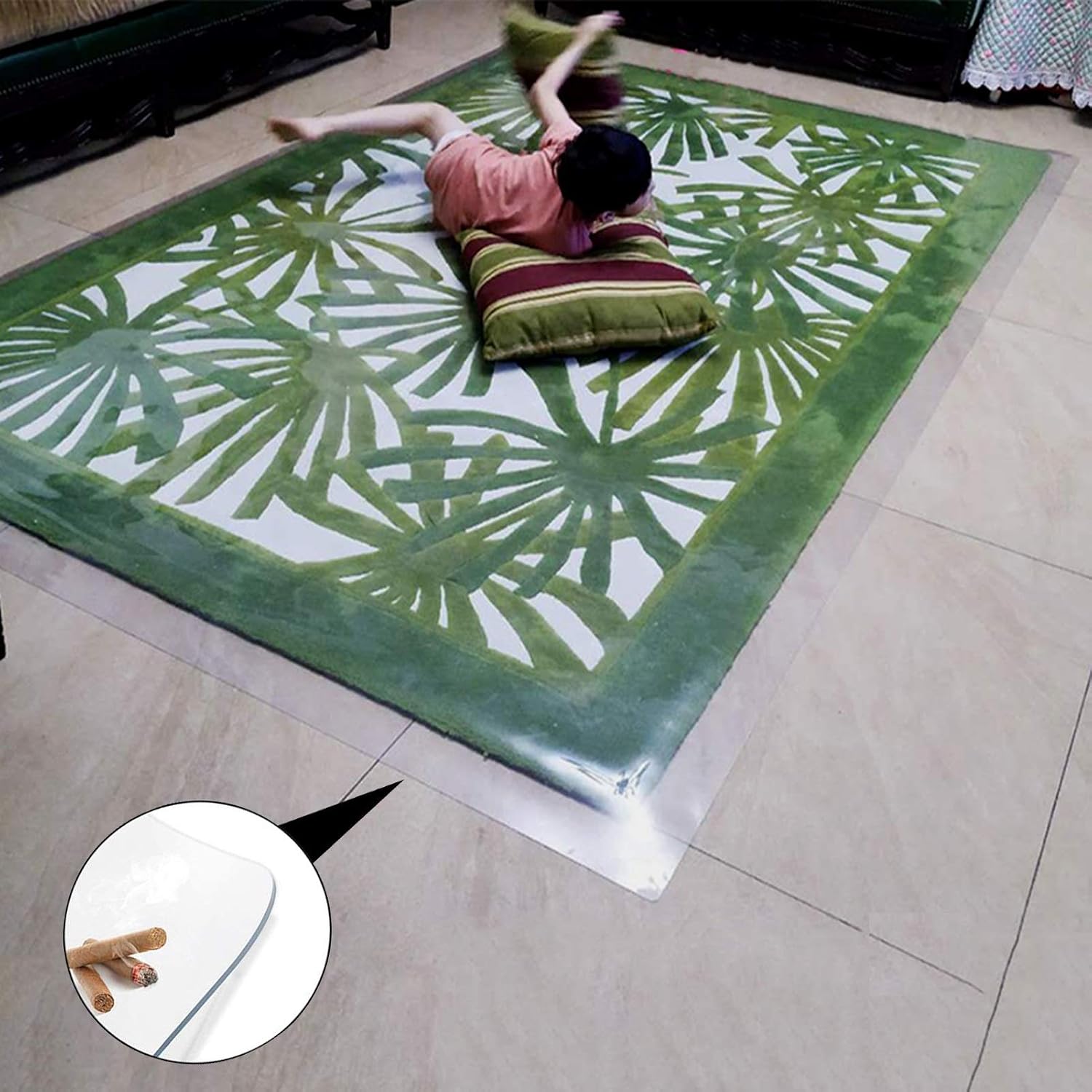 Clear PVC Furniture Protectors Waterproof PVC Table Pad 3 Thicknesses Tablecloth for Hardwood Surface Kitchen Carpet Tiles Dresser Desk Covers, Custom Size