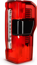 Tail Light Fit 2023-2024 for F-250 Super Duty, 2023-2024 for F-350 Super Duty Black Housing Red Lens Pair Tail Light Assembly FO2800294
