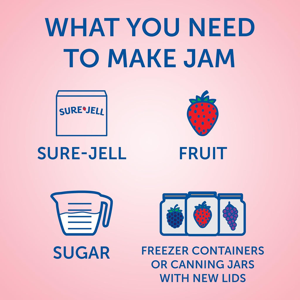 Sure-Jell Premium Fruit Pectin for Less or No Sugar Needed Recipes, 1.75 oz Box (Pack of 24)