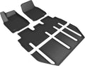 3D MAXpider Custom Fit Kagu Floor Mat (Black) Compatible with Tesla Model X 7-Seat 2022-2026 - Full Set