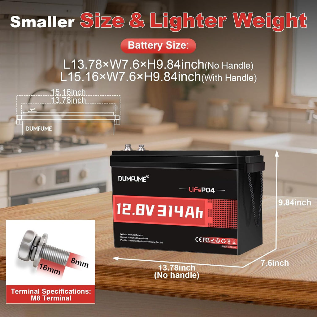 2 Packs 12V 300Ah(314Ah) Lithium LiFePO4 Battery,200A BMS 4019WH Rechargeable Lithium Iron Phosphate Battery 15000+ Deep Cycles for Solar Energy Storage,Backup Power,RV,Camping