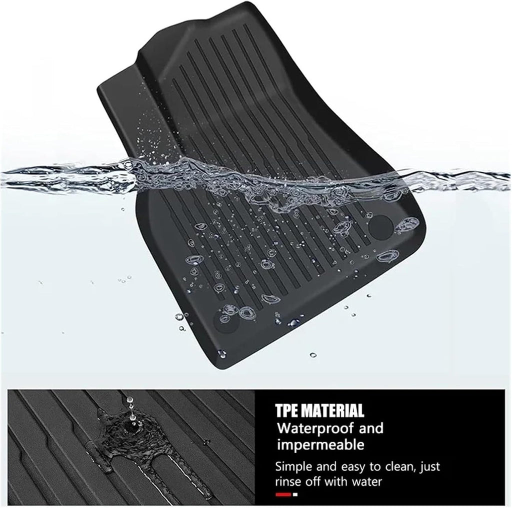 Compatible for Tesla Model Y 3 2021 to 2023 LHD All TPE Floor Mats Trunk Mat Cargo Liner Left Rudder Foot Pads Car Accessories(Dark Grey)