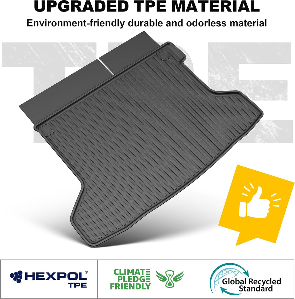 Full Set Floor Mats for Honda HRV 2016-2022 | All Weather TPE Custom Fit HR-V Floor Liners 1st & 2nd Row & Seat Back Mat & Cargo Mat