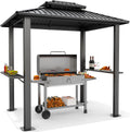 Hoteel 6x8 Hardtop Grill Gazebo,Black