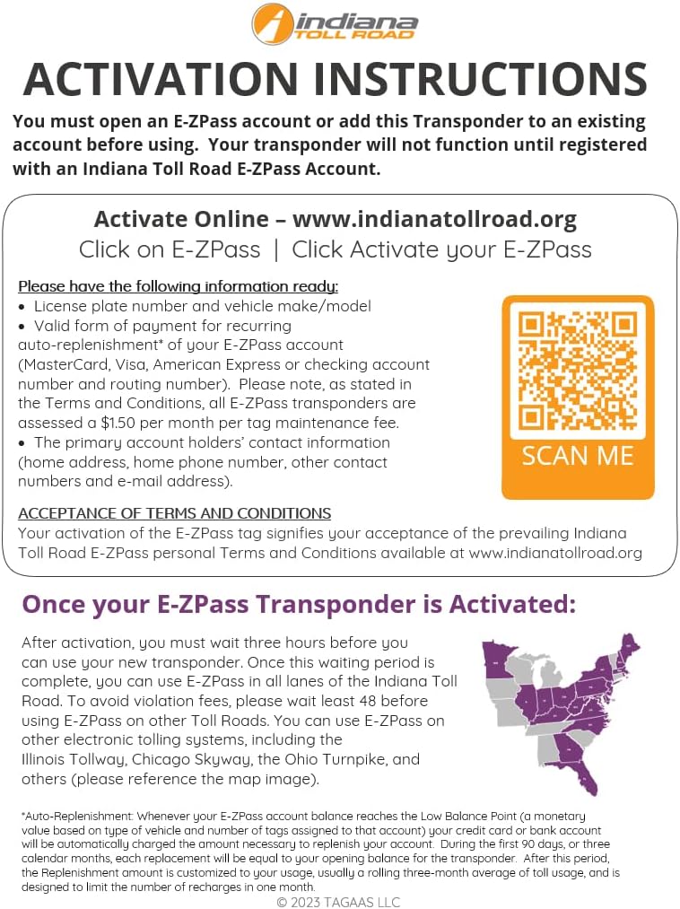 E-ZPass Transponder - Indiana Toll Road (ITRCC) (3-Pack)