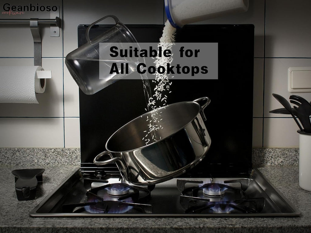 5 Ply Stainless Steel Cookware Set,8-Piece,Professional Kitchen Cooking, Heavy Chef Quality,PFOA, PTFE & PFOS Free,Induction, Non-Toxic, Oven Safe,Best 18/8 Full Clad