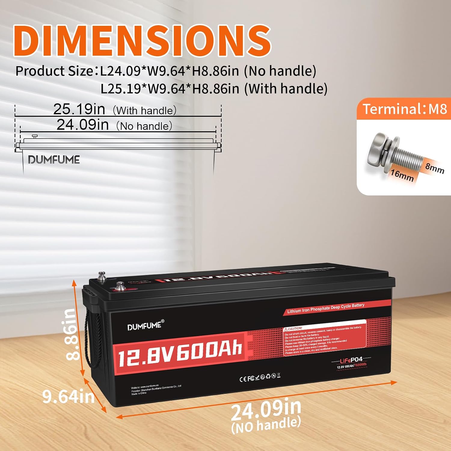 12V 600Ah LiFePO4 Battery, Built-in 200A BMS, 7680Wh Energy 10000+ Deep Cycles Rechargeable 12 Volt Battery Perfect for RV, Solar System, Off Grid, Home Energy Storage