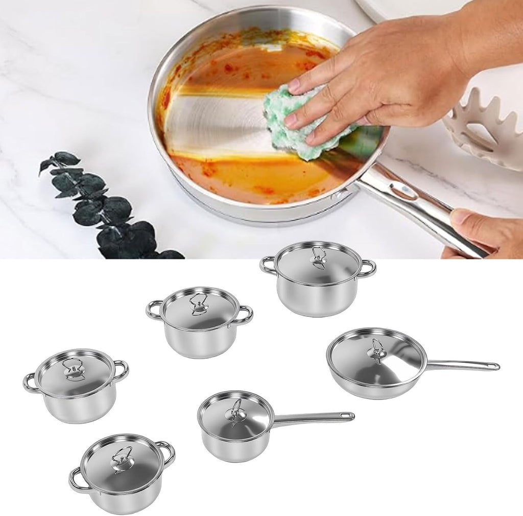 Kitchen Cookware Set Stainless Steel Pot and Pan Cooking Cookware and Utensil Set for Home