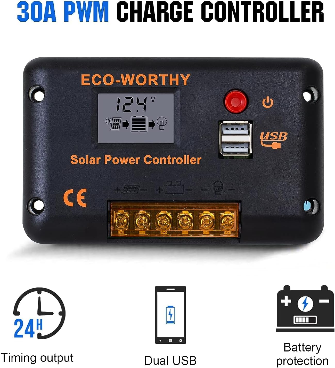 ECO-WORTHY 130Watt 12Volt Flexible Solar Panel Kit for Off Grid Home RV, Boat and Uneven Surfaces:1pcs 130W Mono Solar Panel + 30A 12V Charger Controller + Solar Cable + Tray Cable + Y Branch