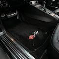 Lloyd Mats Floor Mats for Chevrolet C3 Corvette 1968-1976 | 2PC Front Mats | Black | Non-Slip Backing