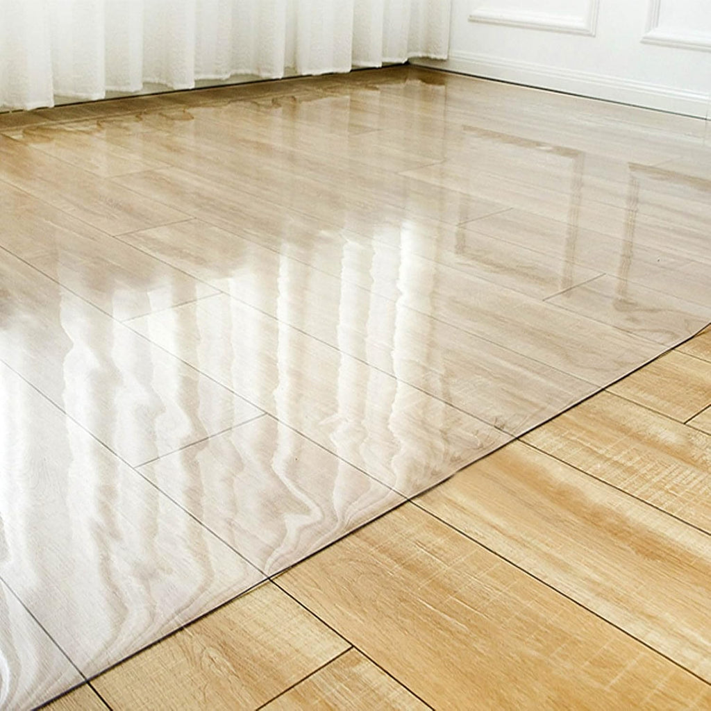 DXZ-Design Plastic Wooden Floor Protector, Home Office PVC Protection Pad Width 60cm 70cm 80cm, Plastic Long Carpets Clear Mat (Size : 2 ft x 16.4 ft)