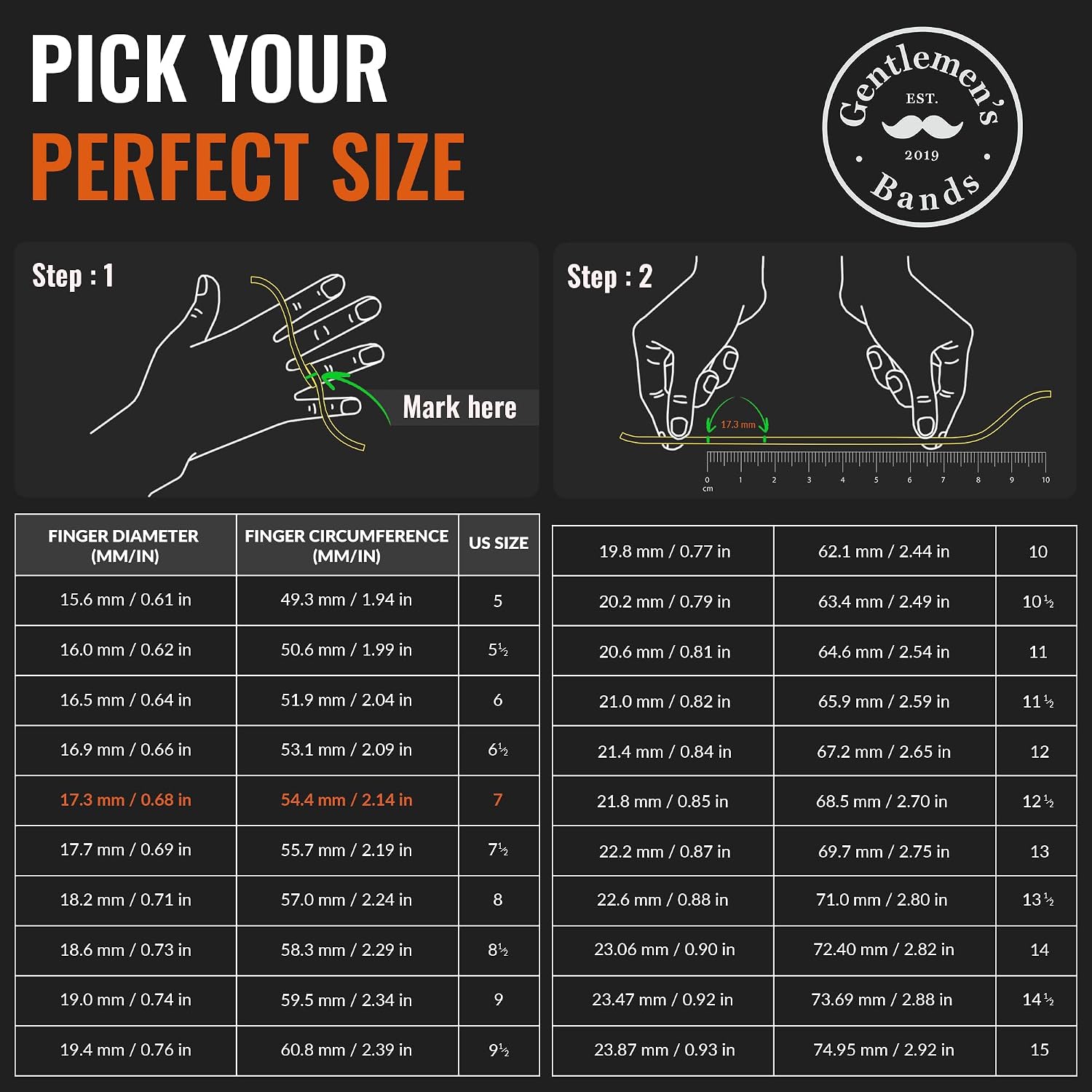 Gentlemen's Bands Men's Premium Black Damascus Steel Wedding Band with Layered Damascus Design | Wedding Ring Is Ideal Gift | Package Includes Silicon Band, Walnut Ring Box, Leather Pouch