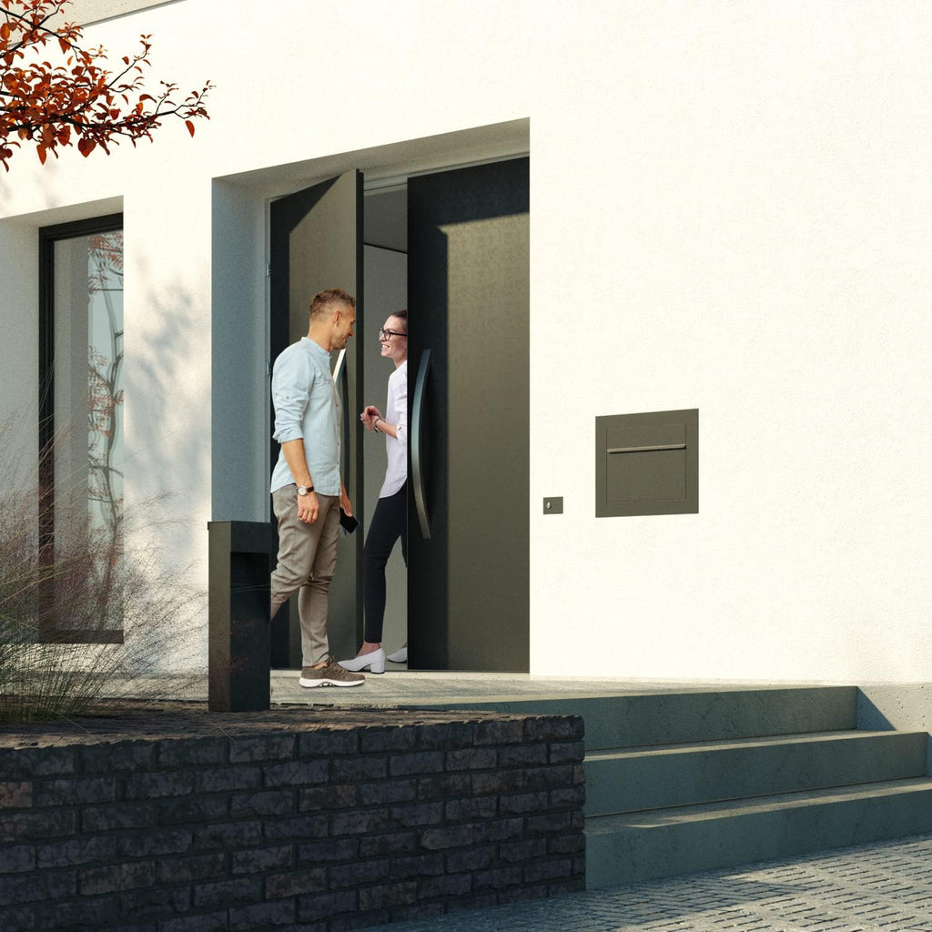 SORA - Modern Built-in Black Mailbox