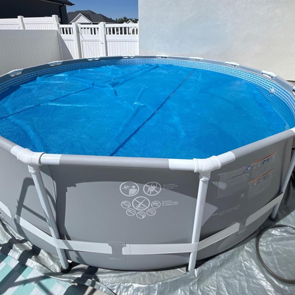 Round Solar Pool Cover 6ft 8ft 10ft 12ft 15ft Solar Blanket for Inground and Aboves Ground Pools, Bubble Thermal Blanket, Pool Accessories