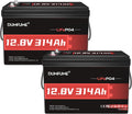 2 Packs 12V 300Ah(314Ah) Lithium LiFePO4 Battery,200A BMS 4019WH Rechargeable Lithium Iron Phosphate Battery 15000+ Deep Cycles for Solar Energy Storage,Backup Power,RV,Camping