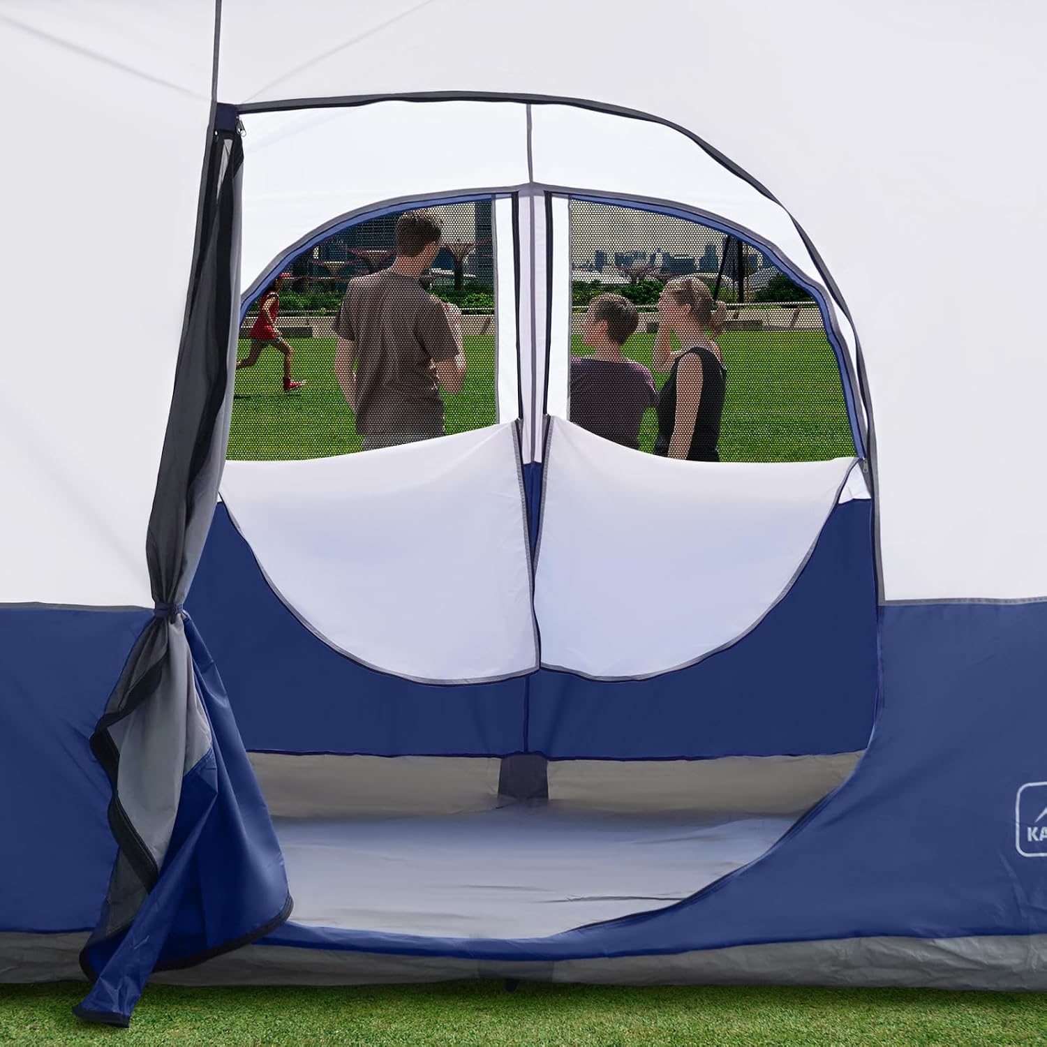 KAMPKEEPER Canopy Side Tent,4-6 Person Camping Cube Tent for 10x10 Pop Up Canopies,Easy Up Gazebo with Window,Compatible with 10' Wide Canopy Tents