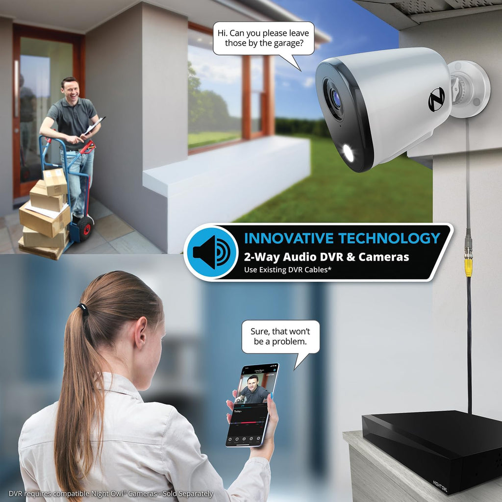Night Owl 2-Way Audio 20 Channel 4K Video Home Security DVR with 2TB Hard Drive (Add up to 20 Total Cameras) (2 TB)
